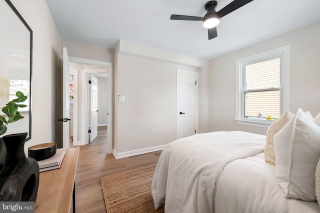 1233 Kendrick Rd, Rosedale, MD 21237 - bedroom featuring wood finished floors, baseboards, and ceiling fan