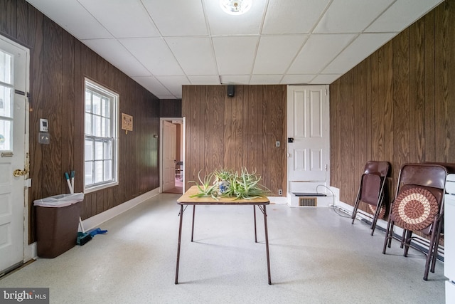 614 W Front St, Marietta, PA 17547 - office space with wooden walls, a paneled ceiling, and baseboards