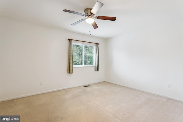 1211 Hesselius Ct, Annapolis, MD 21403 - spare room featuring light colored carpet, ceiling fan, and baseboards
