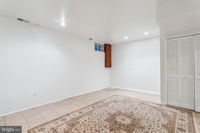 1211 Hesselius Ct, Annapolis, MD 21403 - spare room featuring recessed lighting, light tile patterned floors, and baseboards