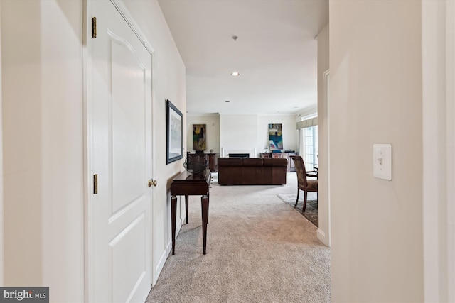 6000 Same Voyage Way Unit 307, Clarksville, MD 21029 - corridor with light carpet, recessed lighting, and baseboards