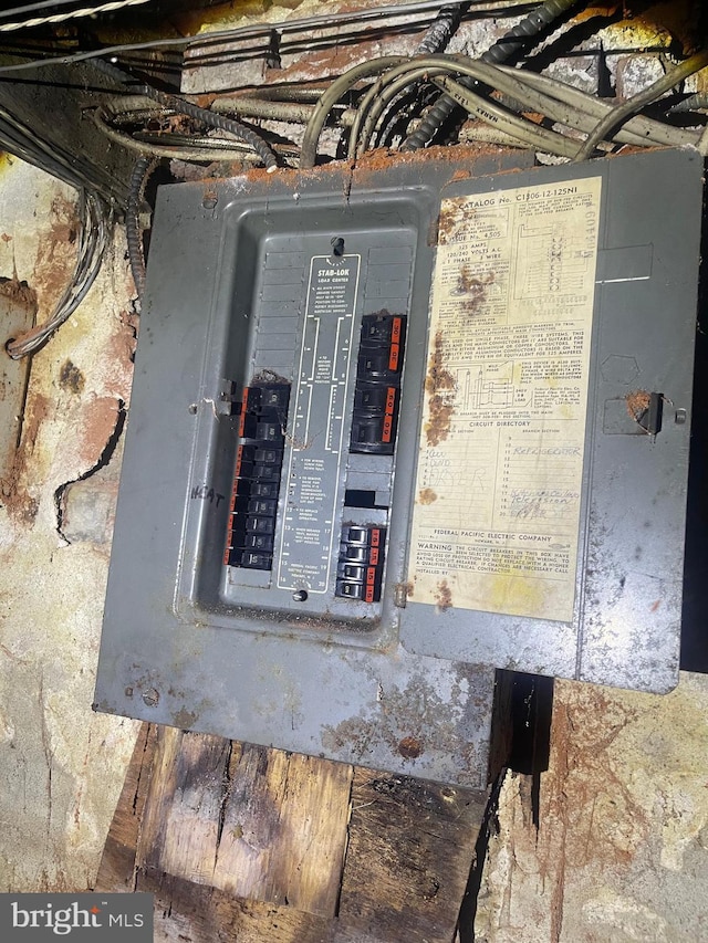 utility room featuring electric panel