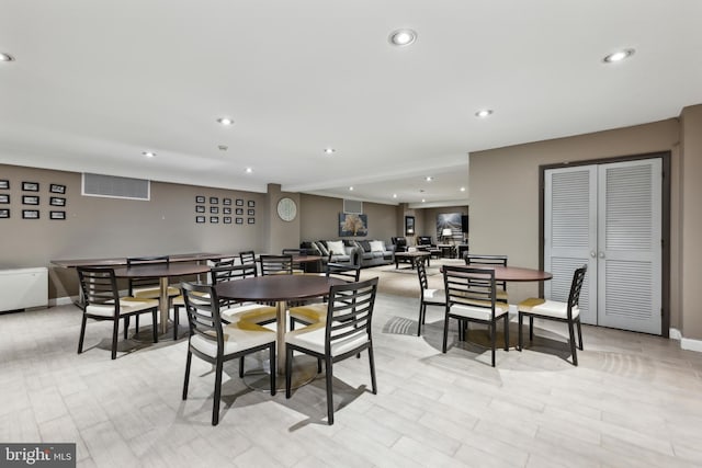 1900 Lyttonsville Rd Unit 1017, Silver Spring, MD 20910 - dining room featuring baseboards and recessed lighting