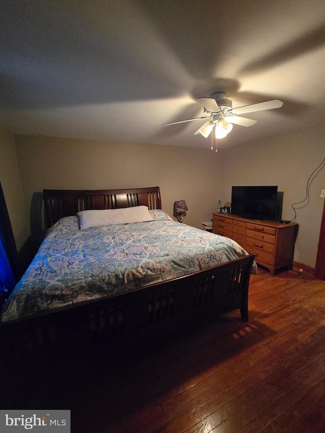 3880 Laurel Grove Rd, Federalsburg, MD 21632 - bedroom with wood finished floors, ceiling fan, and baseboards