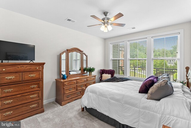 3927 Fair Ridge Dr Unit 305, Fairfax, VA 22033 - bedroom featuring light colored carpet, baseboards, and ceiling fan