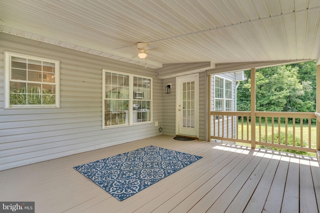 4152 Windy Hills Ln, King George, VA 22485 - wooden deck featuring ceiling fan