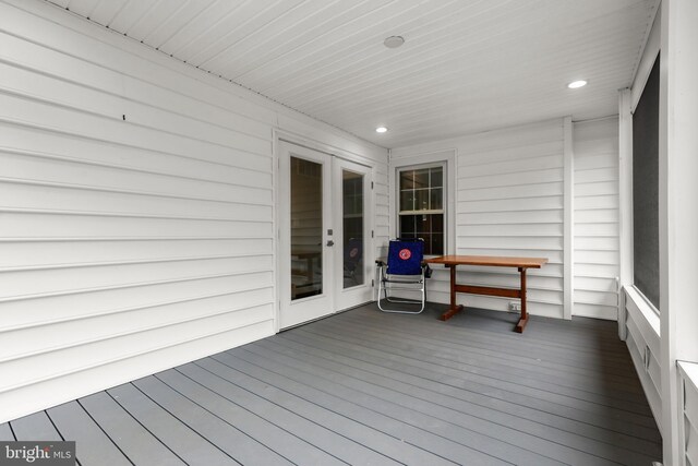 331 E Maple Rd, Linthicum Heights, MD 21090 - wooden terrace with french doors