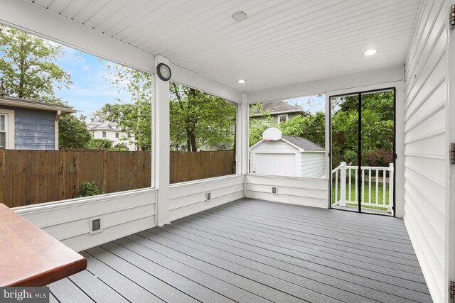 331 E Maple Rd, Linthicum Heights, MD 21090 - deck with a shed and an outbuilding