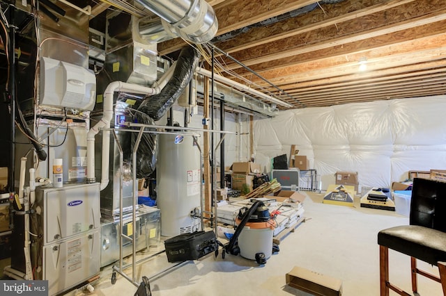 4902 Bridle Ridge Rd, Upper Marlboro, MD 20772 - unfinished basement with water heater