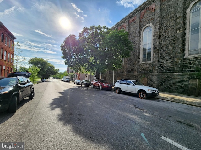 view of street with curbs and sidewalks
