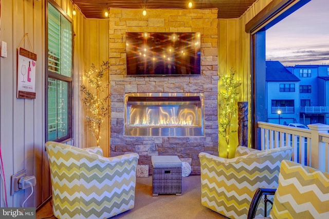 view of carpeted living room