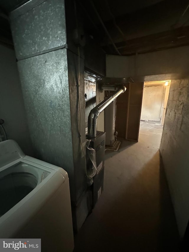 interior space with washer / dryer