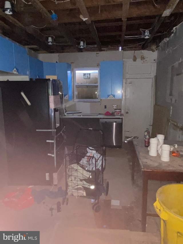 2432 Ashland Ave, Baltimore, MD 21205 - kitchen featuring concrete floors and stainless steel appliances