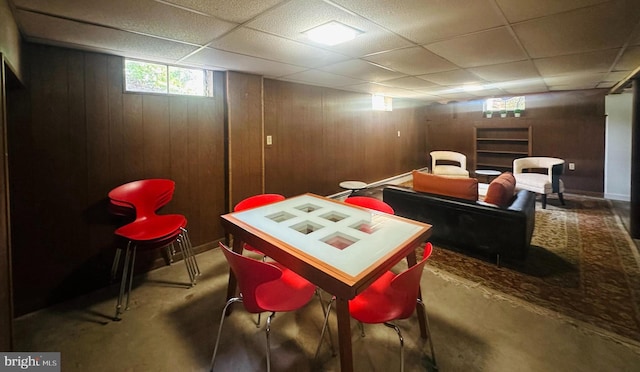 481 Laudermilch Rd, Hershey, PA 17033 - rec room featuring a paneled ceiling and wood walls