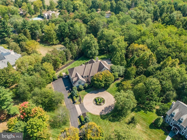 1389 Lamplighter Cir, Gwynedd, PA 19436 - drone / aerial view of a heavily wooded area