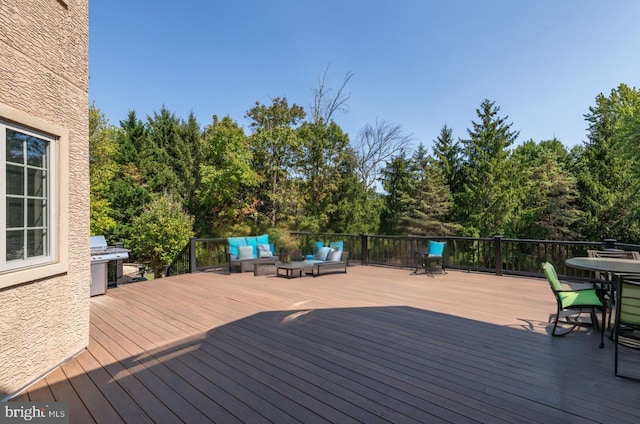 1389 Lamplighter Cir, Gwynedd, PA 19436 - deck featuring an outdoor hangout area, outdoor dining space, and a grill