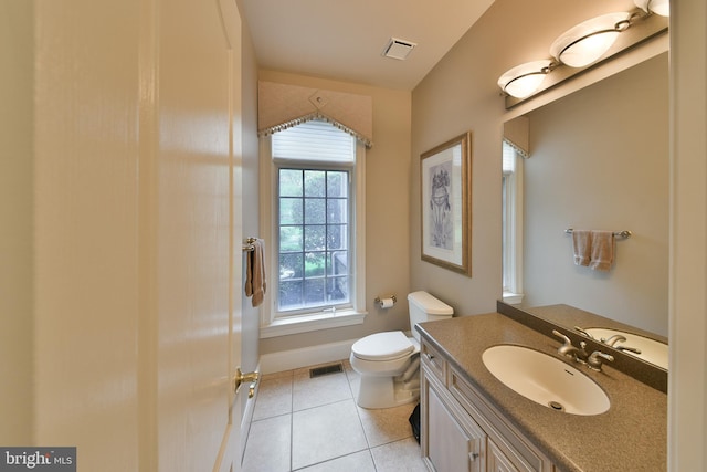 1389 Lamplighter Cir, Gwynedd, PA 19436 - bathroom featuring tile patterned floors, toilet, vanity, and baseboards