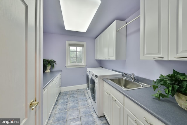 1389 Lamplighter Cir, Gwynedd, PA 19436 - laundry area with cabinet space, independent washer and dryer, and baseboards