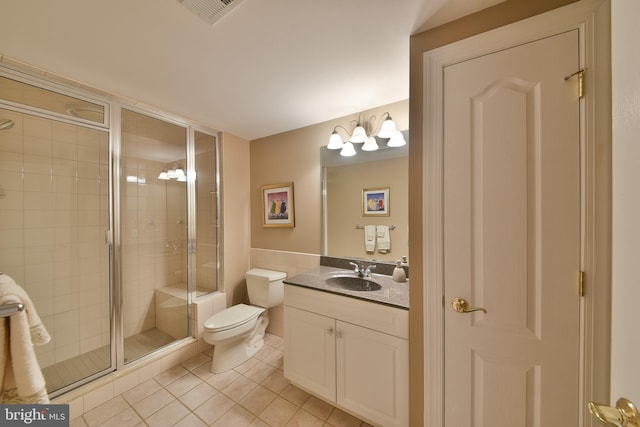 1389 Lamplighter Cir, Gwynedd, PA 19436 - full bathroom featuring tile patterned floors, a stall shower, toilet, and vanity
