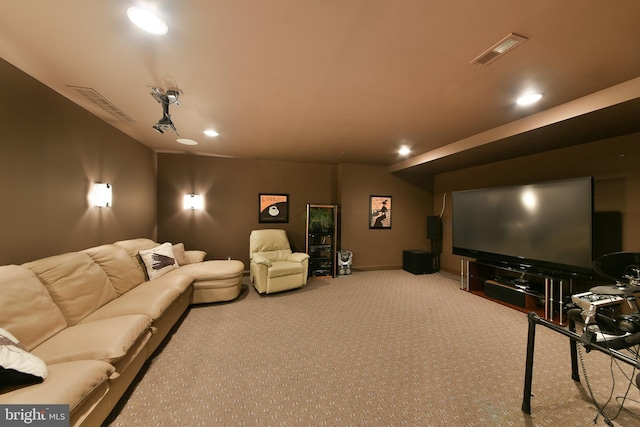 1389 Lamplighter Cir, Gwynedd, PA 19436 - carpeted home theater room featuring recessed lighting and baseboards