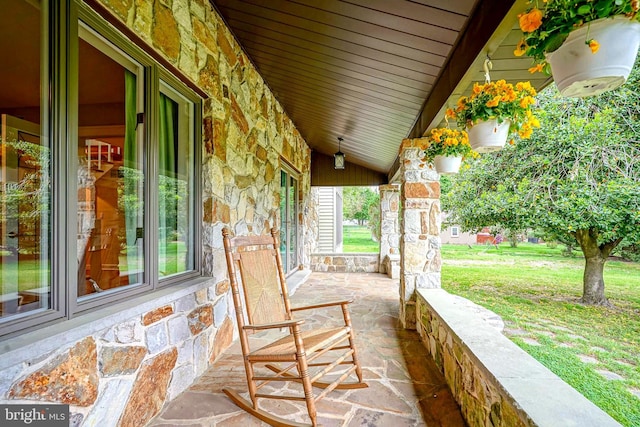 view of patio / terrace featuring covered porch