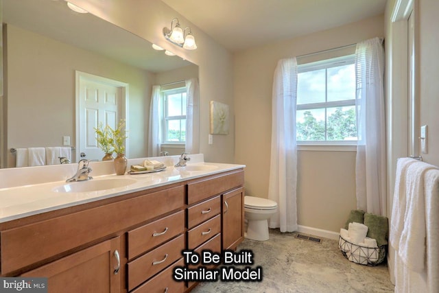 2267 Warrensville Rd Lot 3, Montoursville, PA 17754 - full bath featuring toilet, visible vents, a sink, and double vanity
