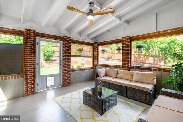 6526 N Capitol St NW, Washington, DC 20012 - sunroom / solarium with an outdoor hangout area and a ceiling fan