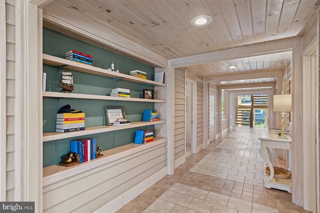 40113 Owens Ct, Fenwick Island, DE 19944 - hall featuring wooden ceiling and recessed lighting