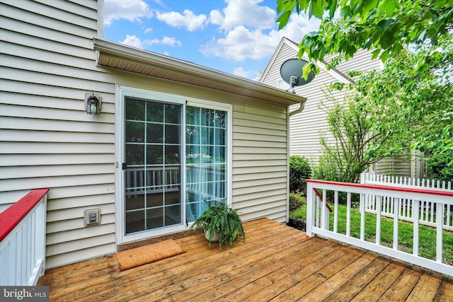 view of wooden deck