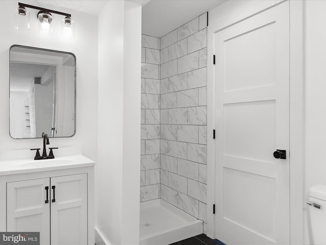 1990 Kate Dr, Port Republic, MD 20676 - bathroom with vanity, a stall shower, and toilet
