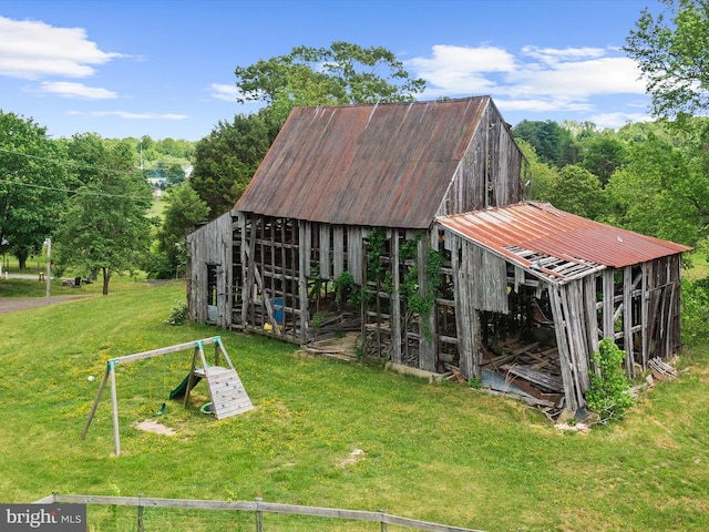 1990 Kate Dr, Port Republic, MD 20676 - view of barn featuring a yard
