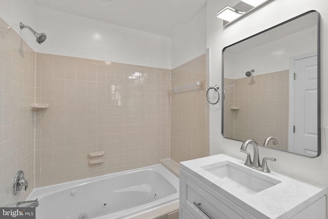722 S Clinton St, Baltimore, MD 21224 - full bath featuring vanity and a combined bath / shower with jetted tub