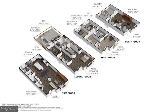 724 E Howell Ave, Alexandria, VA 22301 - property floor plan