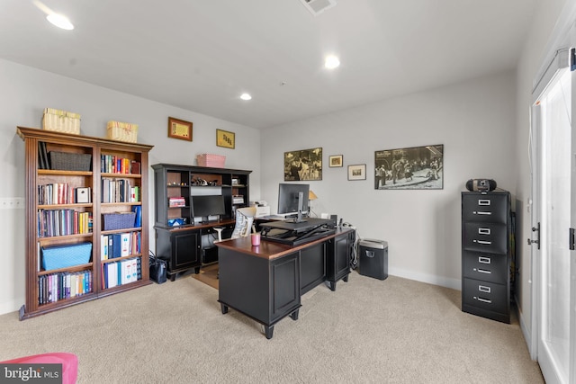 724 E Howell Ave, Alexandria, VA 22301 - office space with light colored carpet, baseboards, and recessed lighting