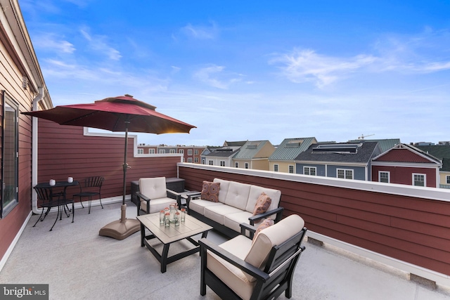 724 E Howell Ave, Alexandria, VA 22301 - view of patio with a balcony, outdoor lounge area, and a residential view