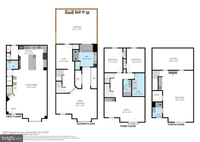 724 E Howell Ave, Alexandria, VA 22301 - home floor plan