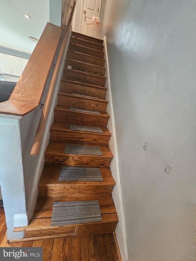 9 47th St SE, Washington, DC 20019 - stairway with wood finished floors and baseboards