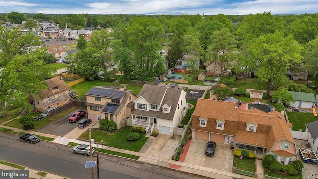 drone / aerial view featuring a residential view