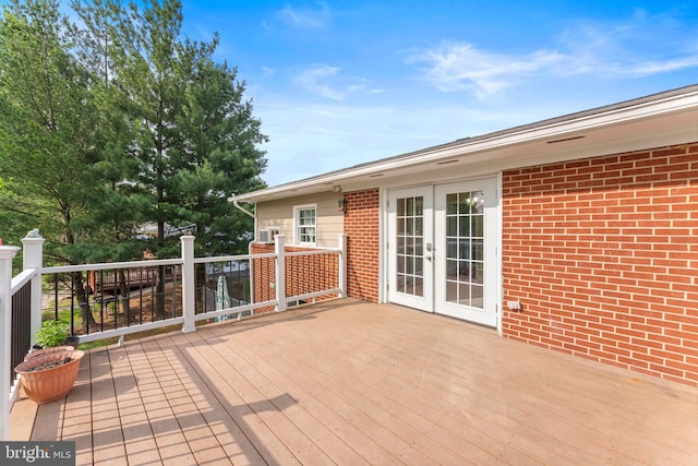 7703 Huron Dr, Gainesville, VA 20155 - wooden terrace featuring french doors