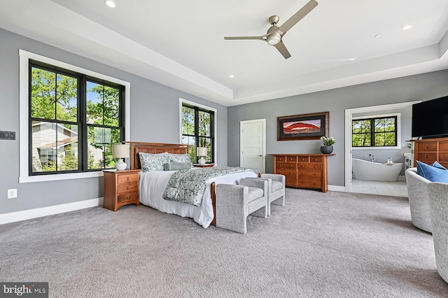 3015 Friends Rd, Annapolis, MD 21401 - bedroom featuring multiple windows, light colored carpet, baseboards, and recessed lighting