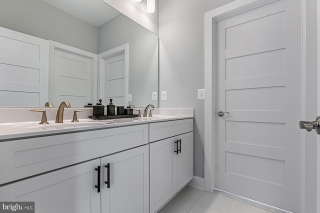 3015 Friends Rd, Annapolis, MD 21401 - bathroom featuring double vanity and tile patterned flooring