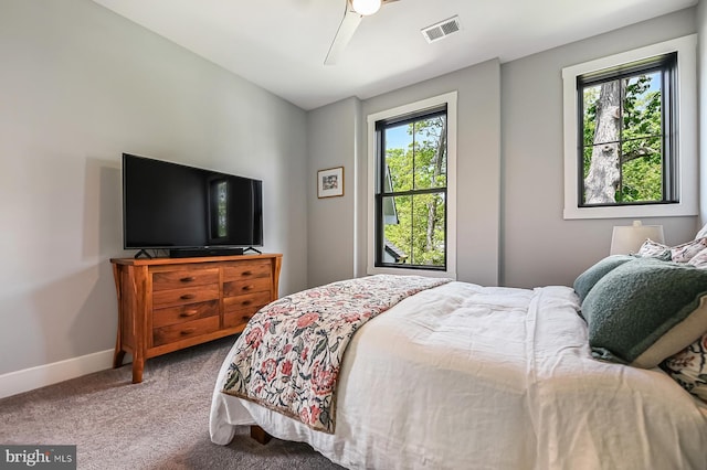 3015 Friends Rd, Annapolis, MD 21401 - bedroom with carpet floors, baseboards, and ceiling fan