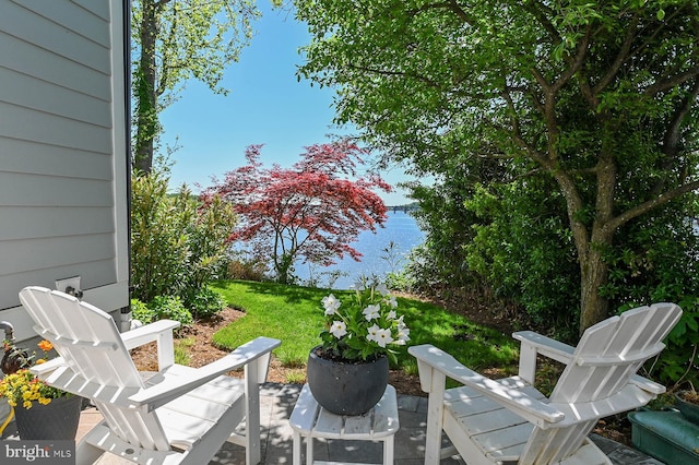 3015 Friends Rd, Annapolis, MD 21401 - view of patio featuring a water view