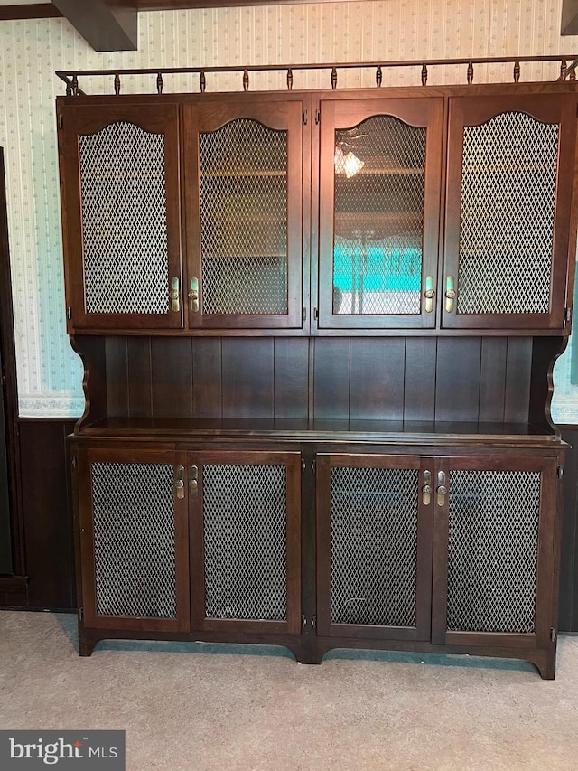 1228 Spruce St, Ashland, PA 17921 - details with wallpapered walls and carpet floors