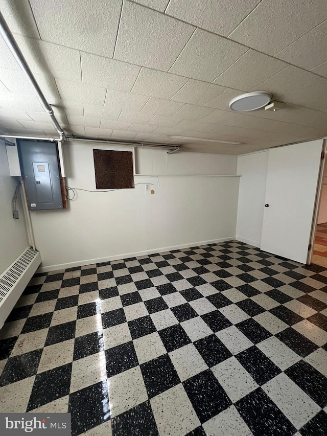 1228 Spruce St, Ashland, PA 17921 - finished basement featuring electric panel and baseboards