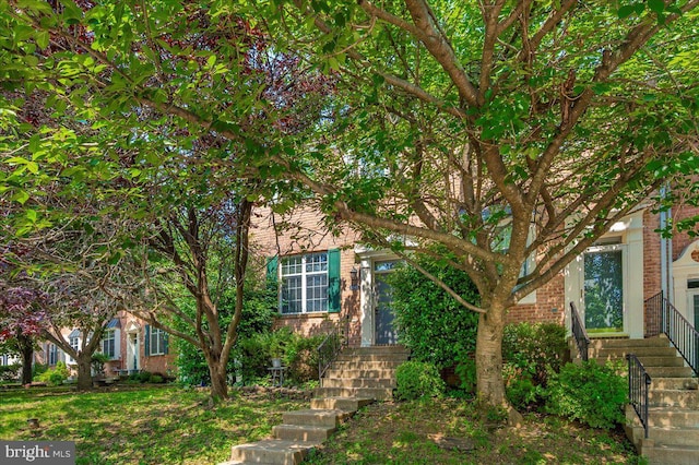 6343 Wind Rider Way, Columbia, MD 21045 - view of property hidden behind natural elements with brick siding
