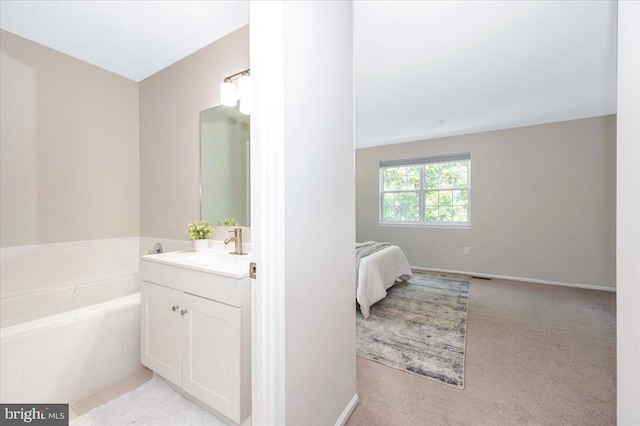 6343 Wind Rider Way, Columbia, MD 21045 - bathroom featuring vanity and a garden tub