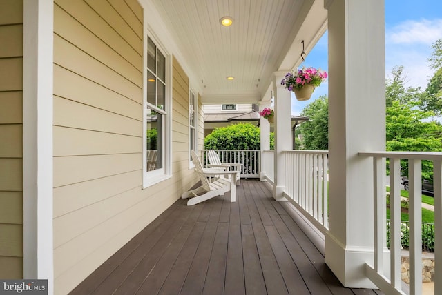 7805 Westfield Dr, Bethesda, MD 20817 - wooden terrace featuring covered porch