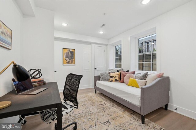 128 E Sharpnack St, Philadelphia, PA 19119 - office space with wood finished floors, baseboards, and recessed lighting