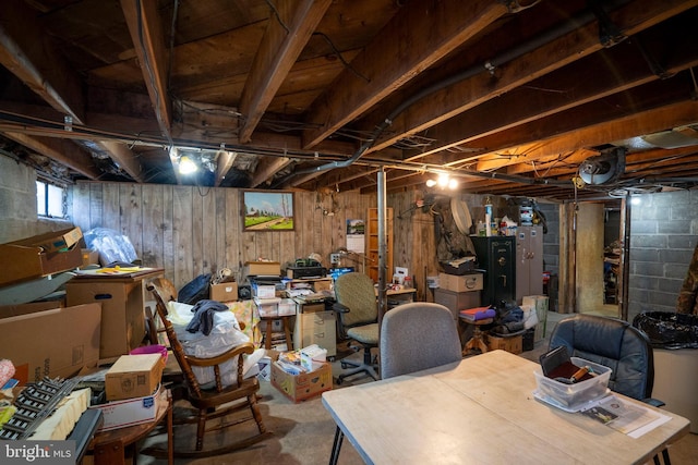 view of basement